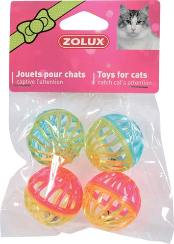 Zolux jouet pour chat balle twist avec clochette assorti