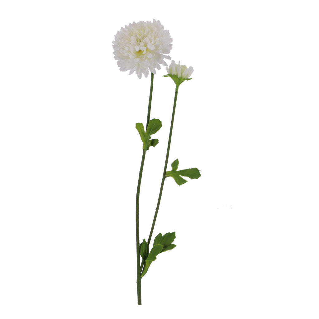 Fleur artificielle de base chrysanthème 63 cm blanc