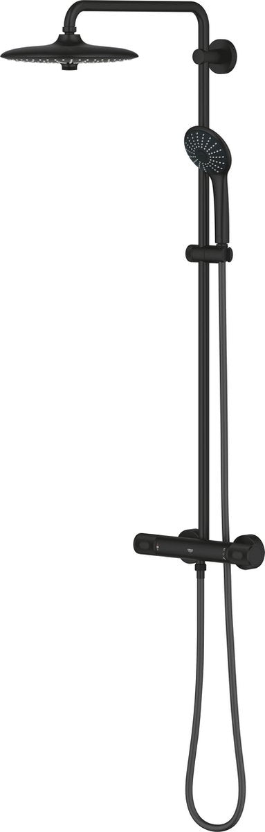 Système de douche Grohe quickfix vitalio joy 260 - mural - économie d'eau - noir fantôme