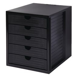Commode Han 1450 5 tiroirs 27,5x33x32cm noir