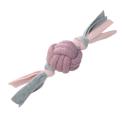 Petits coquins tire-balles en corde avec polaire rose