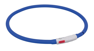 Trixie collier pour chien lumineux USB silicone rechargeable bleu royal