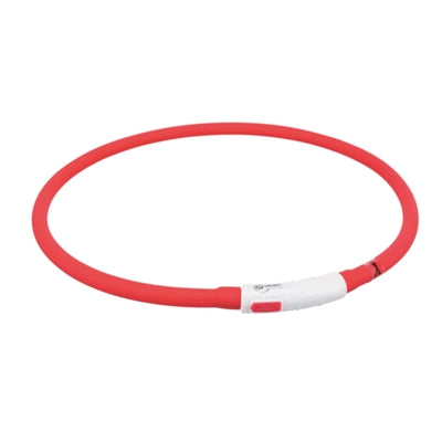 Trixie collier pour chien lumineux USB silicone rechargeable rouge