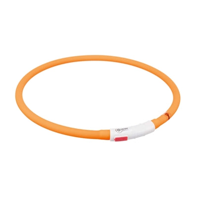 Trixie collier lumineux pour chien USB silicone rechargeable orange