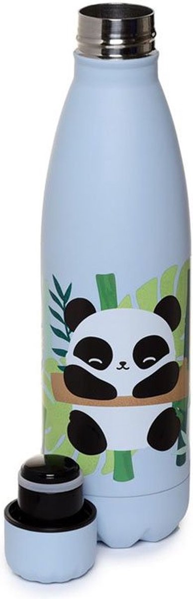 Puckator pandarama bouteille thermos chaude et froide en acier inoxydable 500ml