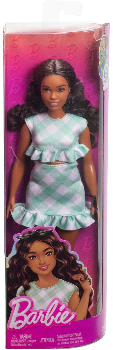 Barbie fashionista poupée vichy vert