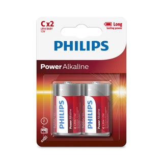 Batterie Philips C 2 pièces, alimentation alcaline