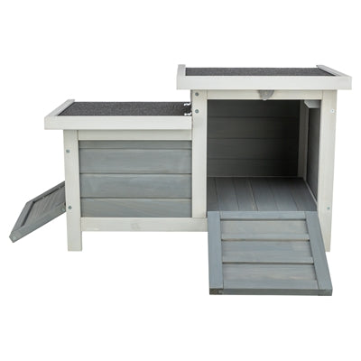 Maison pour rongeurs Trixie avec 2 entrées gris blanc