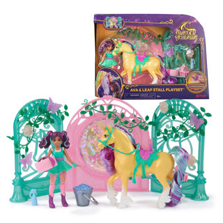 Spinmaster unicorn academy pop ava ensemble stable de feuilles de licorne