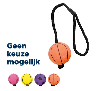 Trixie ballon de sport sur corde caoutchouc mousse flottant assorti