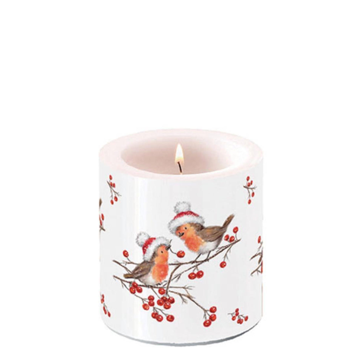 Bougie Ambiente petits merles de Noël