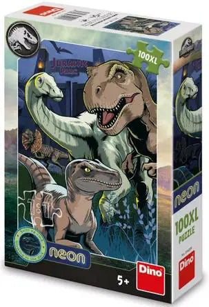 Dinotoys dino néon puzzle de dinosaures 100 pièces xl