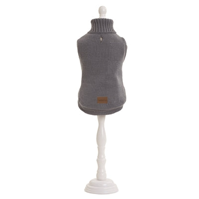 Croci Pull pour chien col moscou gris