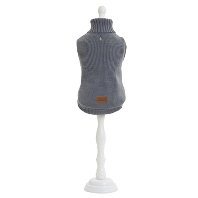 Croci Pull pour chien col moscou gris