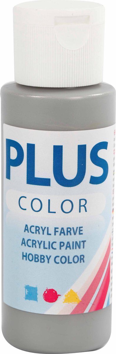 Peinture acrylique Plus Color, gris pluie, 60 ml 1 flacon