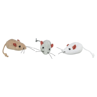 Trixie souris en peluche assorties