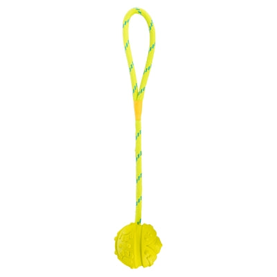 Trixie balle sur corde caoutchouc naturel flottant vert lime
