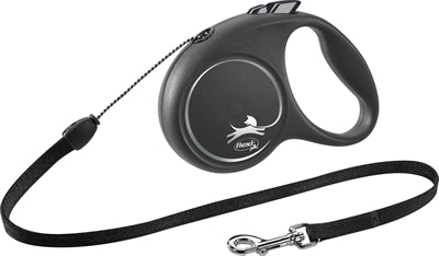 Ligne rétractable Flexi cordon design noir noir