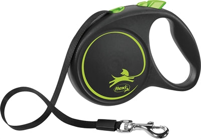 Ruban design noir ligne rétractable Flexi vert