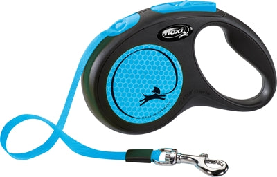 Ligne rétractable Flexi nouveau ruban néon classique noir bleu