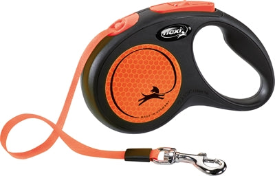 Ligne rétractable Flexi nouveau ruban néon classique noir orange