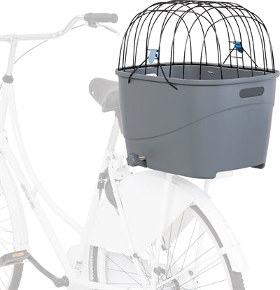 Trixie panier à vélo pour porte-bagages avec dôme en fil, plastique gris