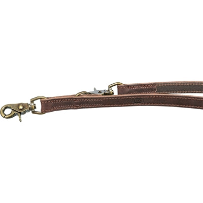 Trixie Laisse pour chien rustique réglable en cuir gras marron foncé