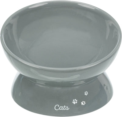 Trixie gamelle pour chat xxl en céramique surélevée gris