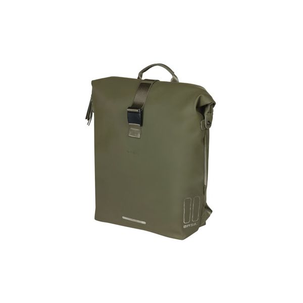 Basil Soho Nordlicht Bicycle Sac à dos - Sac à vélo moderne vert avec un éclairage LED intégré pour les femmes et les hommes #Basil #Fietsrugpak #led #groen