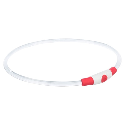 Trixie collier lumineux lampe flash USB rechargeable TPU rouge