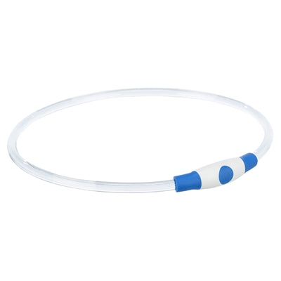 Trixie collier lumineux lampe flash USB rechargeable TPU bleu