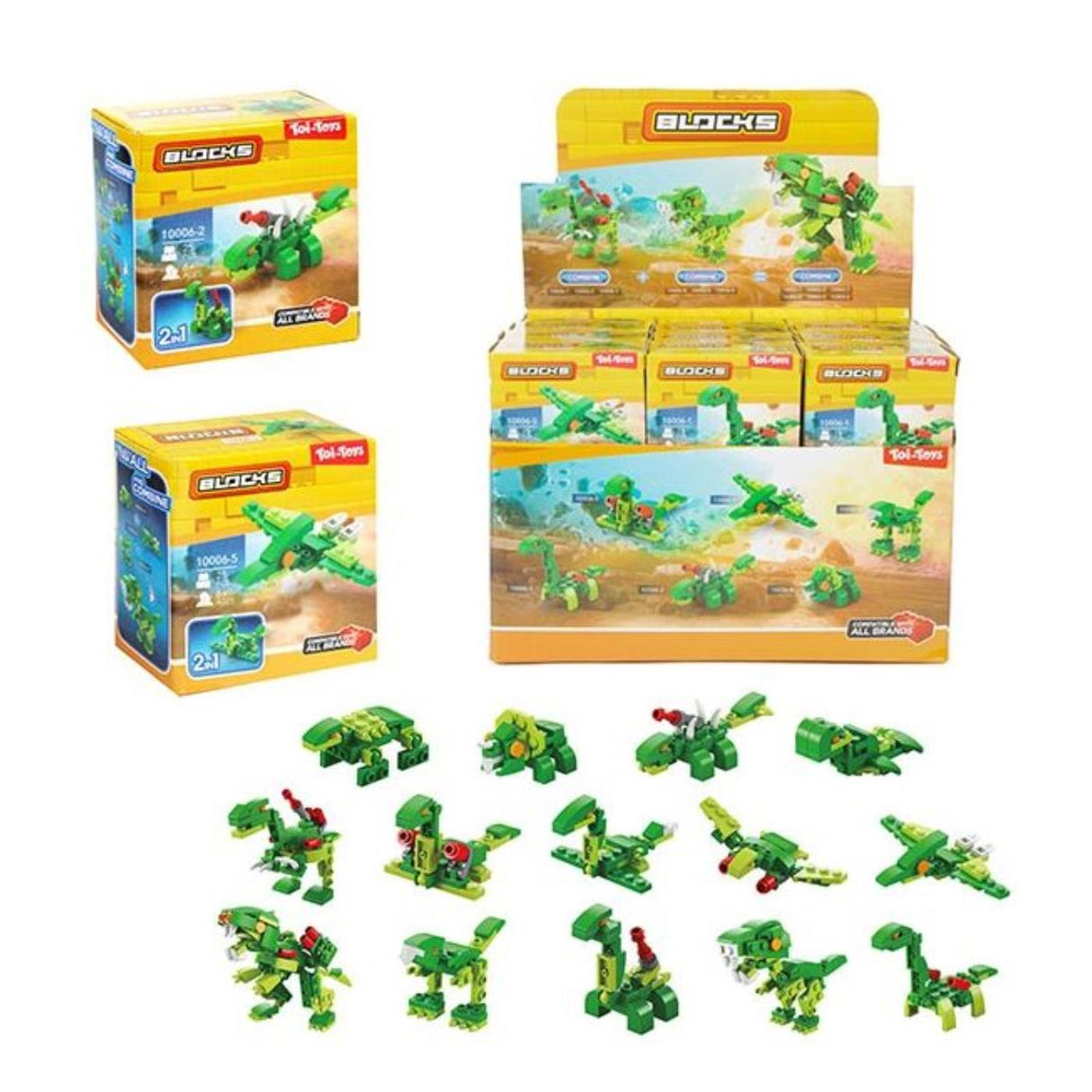 Toi-toys toi toys blocs blocs de construction dino ou robot