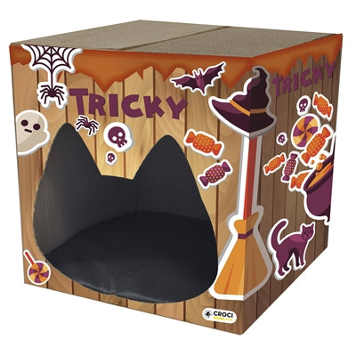 Croci Cat house maison à gratter Halloween trou délicat