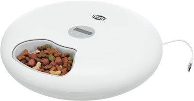 Trixie mangeoire automatique tx5+1 6 repas 180 ml blanc
