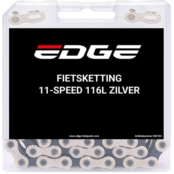 Chaîne de vélo Edge 11 vitesses chn-004 avec 116 maillons - argent