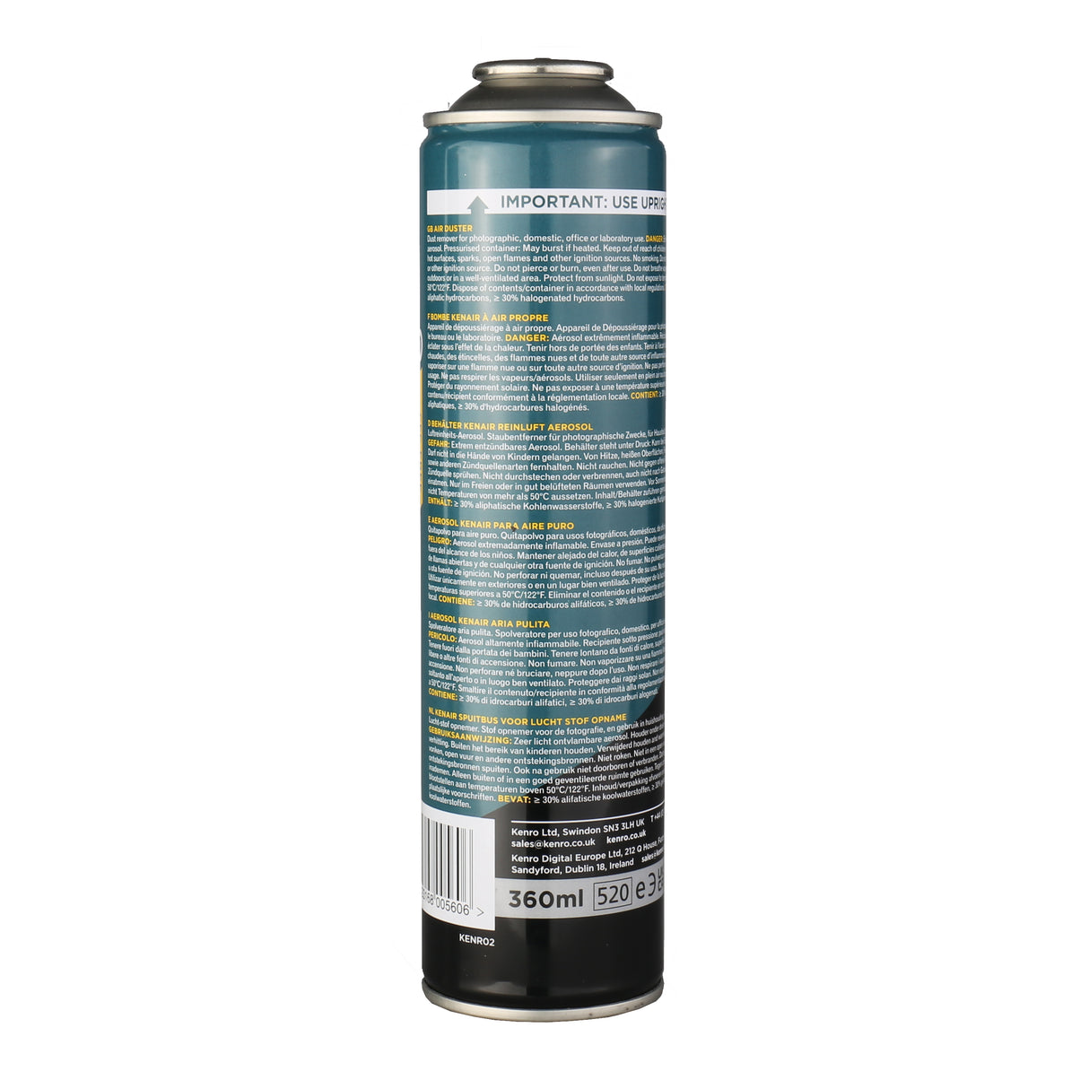 Kenro aérosol air + robinet plastique 360 ml