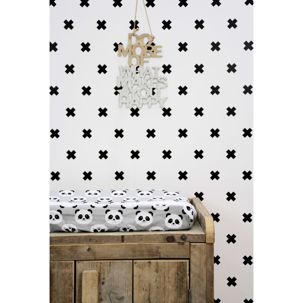 Fond d'écran de mur nord fabuleux croix blanc et noir