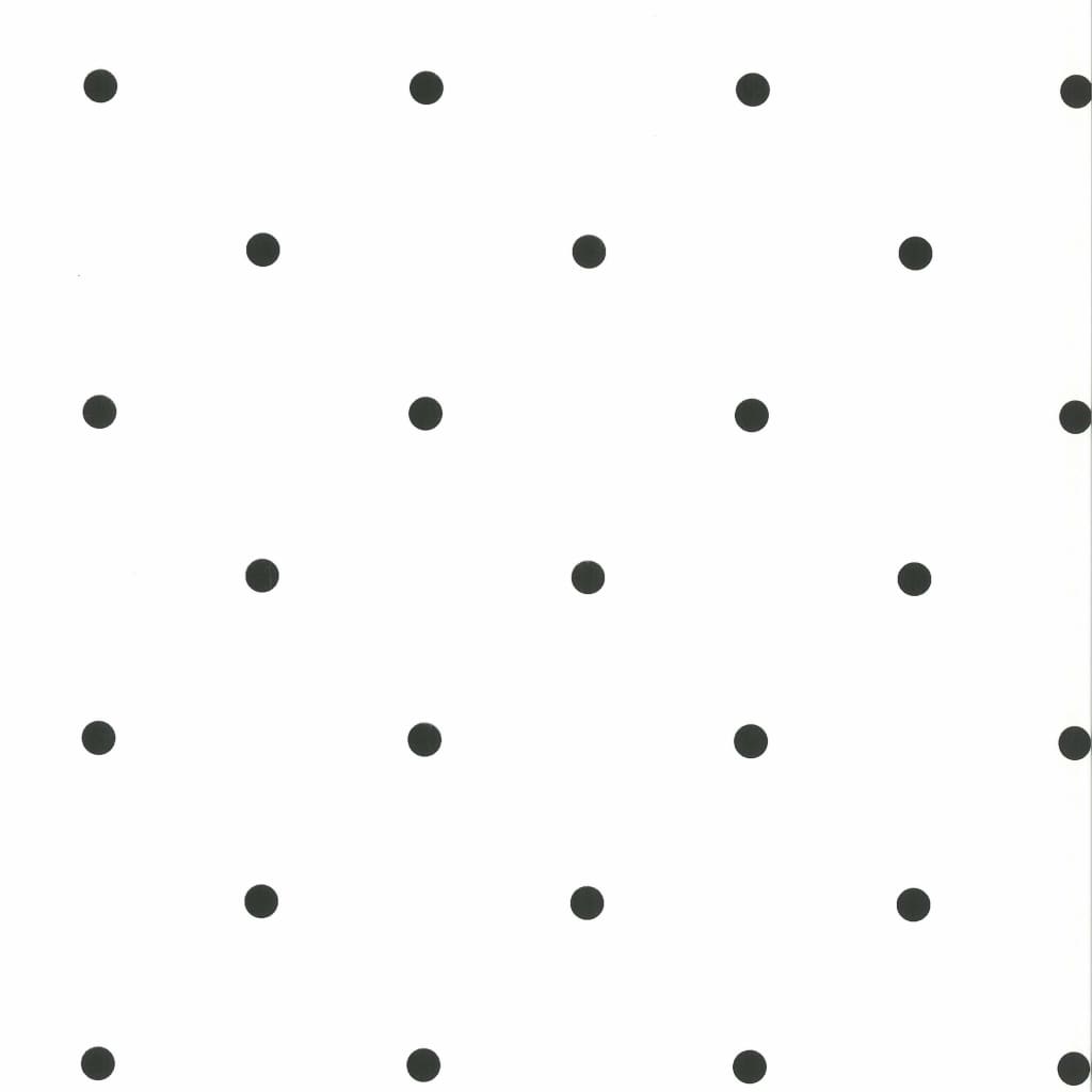 Fond d'écran du North Wall Fabulous World Dots blanc et noir