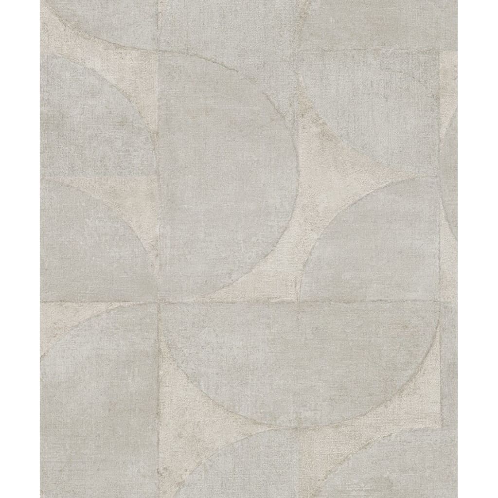 North Wall Noordwand Fond d'écran vintage de luxe cercle graphique gris et beige