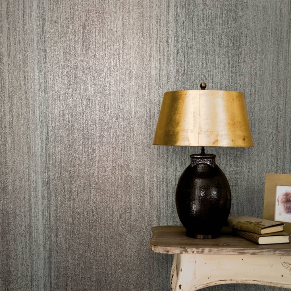Papier peint mural nord vintage rayures de luxe marron et beige