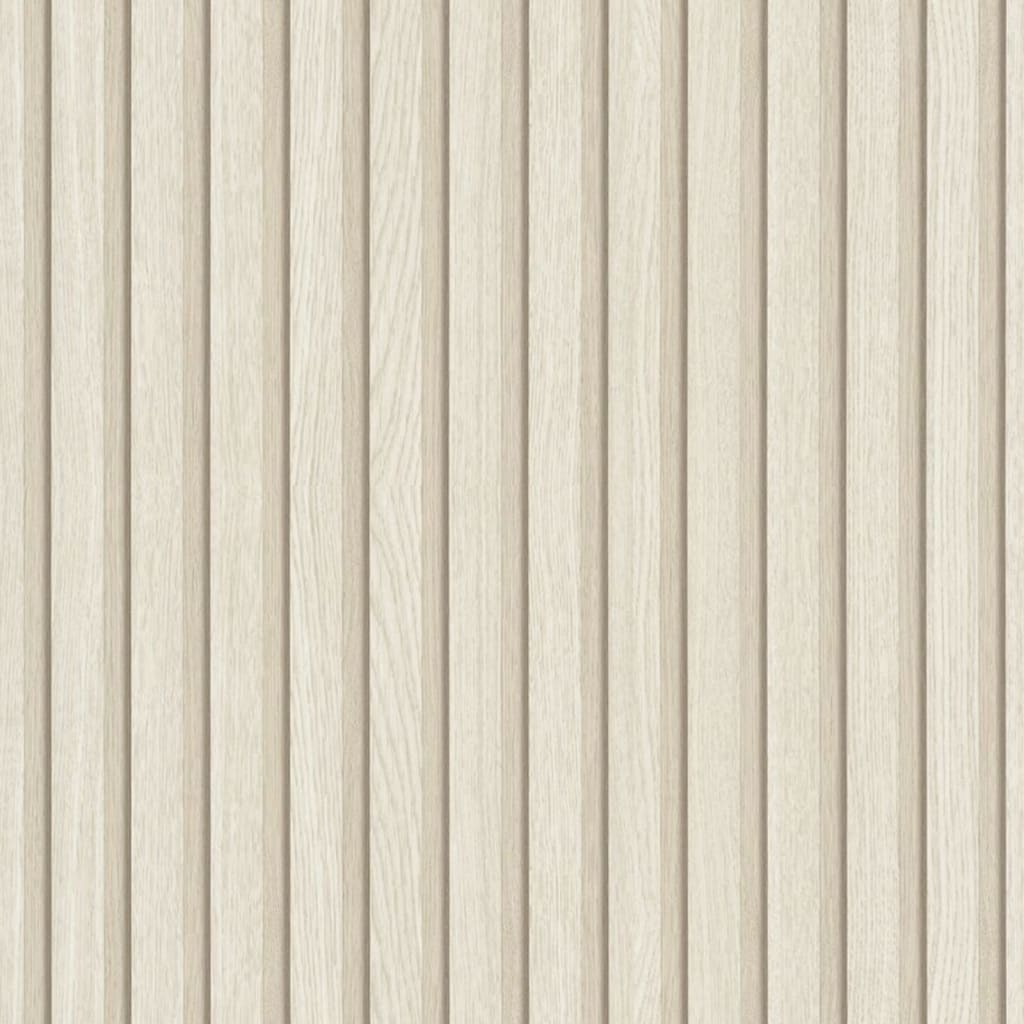 Papier peint mural nord botanica en bois slat beige