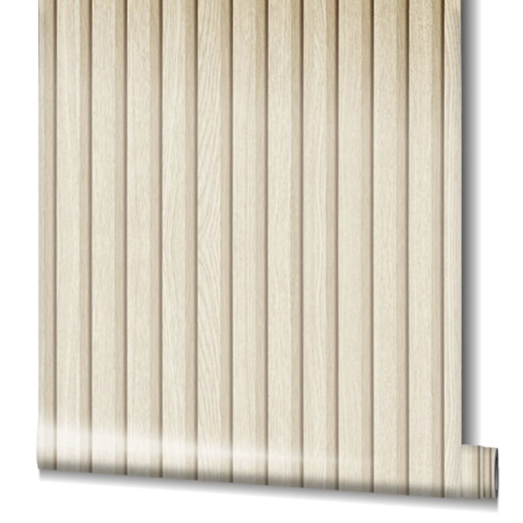 Papier peint mural nord botanica en bois slat beige