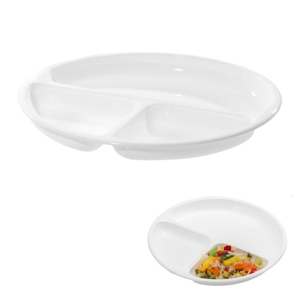 Assiette micro-ondes Westmark avec 3 compartiments 25 cm blanc