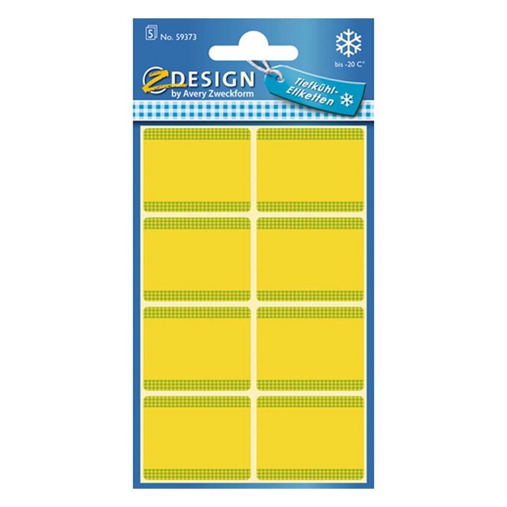 Avery av-59373 étiquettes de congélateur z-design 36x28 mm 40 pièces jaune