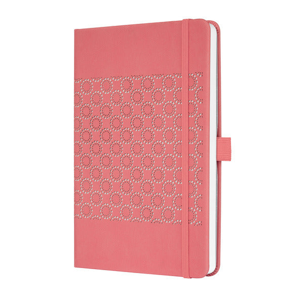 Sigel Sigel SI-JN203 Carnet Jolie Impress A5 Couverture Rigide Ligné 'Rose Saumon'