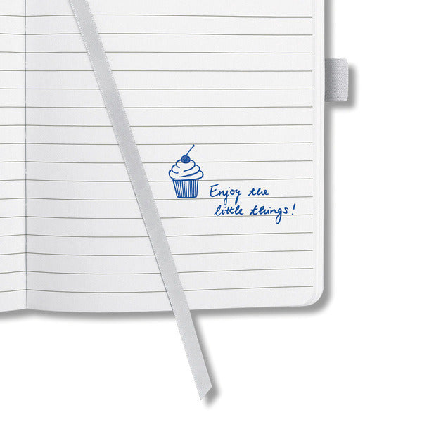 Sigel Sigel SI-JN306 Carnet Jolie Beauty A6 Couverture rigide Ligné Blanc