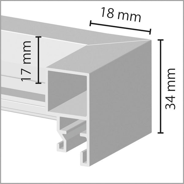 Sigel si-ga302 galerie de cadre interchangeable 40x50cm aluminium couleur argent