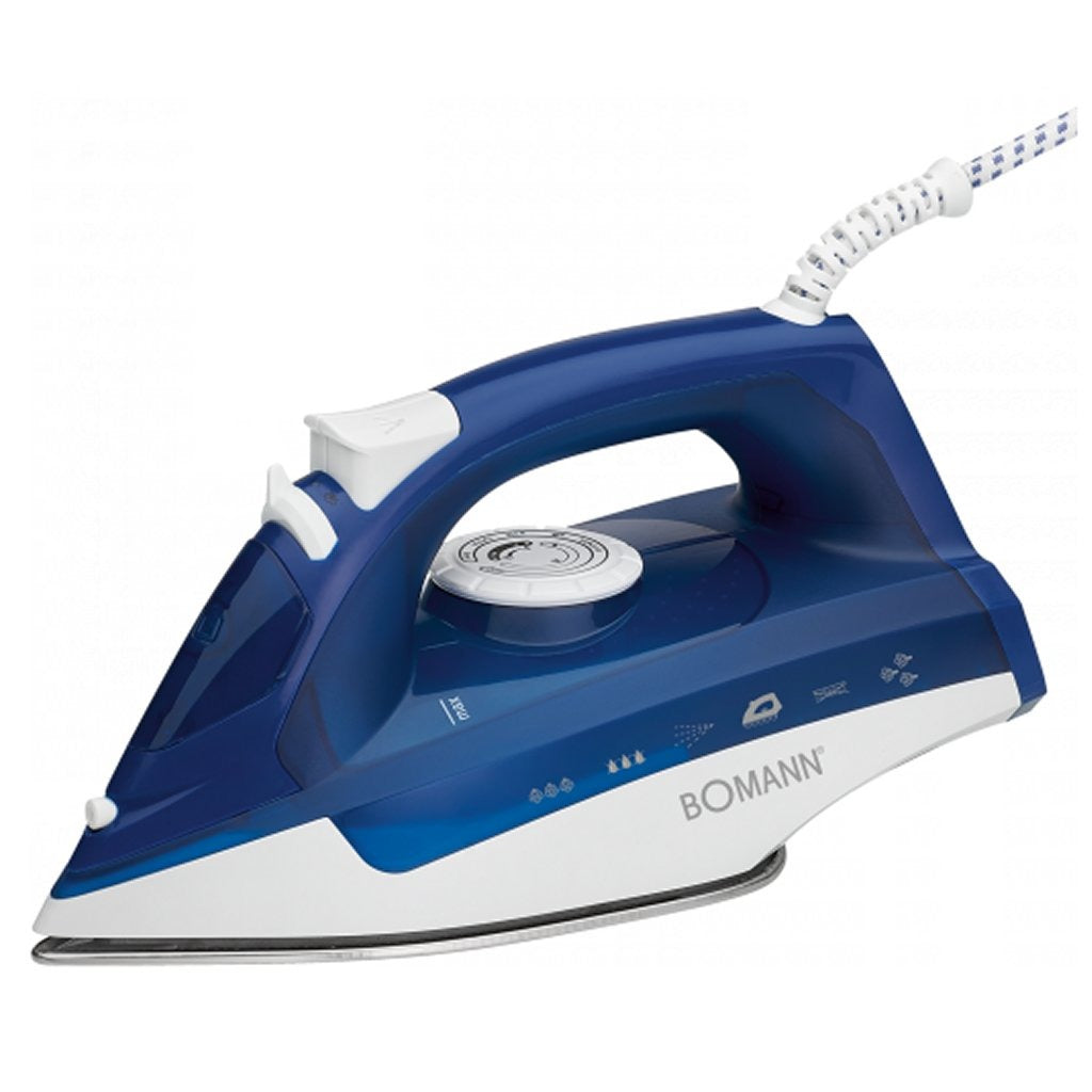 Bomann db 6004 cb fer à vapeur 2200w 250ml bleu blanc