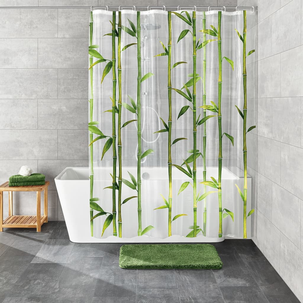 Kleine Wolke Douche rideau en bambou 180x200 cm vert