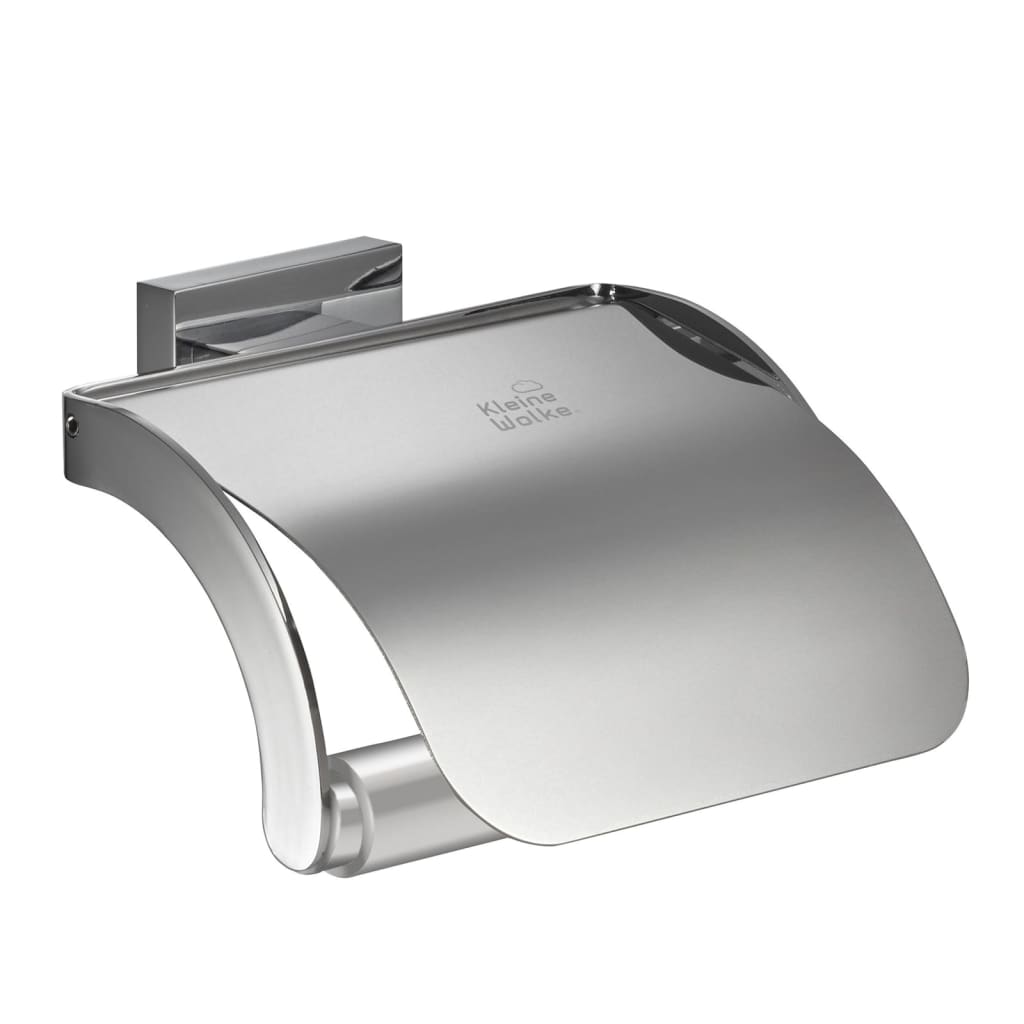 Petit porte-rouleau de toilettes Wolke avec couvercle meo argent coloré